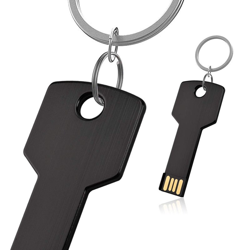 RAOYI 10 Pack 8GB USB Flash Drive USB 2.0 Metal Key Shape Memory Stick Thumb Drive Pen Drive-Black - Image 4